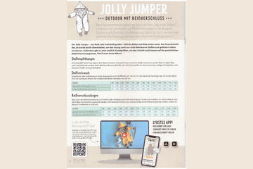 Papierschnittmuster "Jolly Jumper Outdoor 1" mit Reißverschluss, Lybstes (Gr. 50-122)